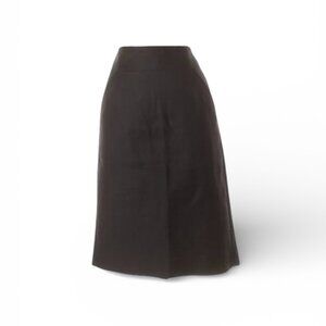 J.Crew Black Pencil Skirt Knee Length Back Zip Pockets Size 4